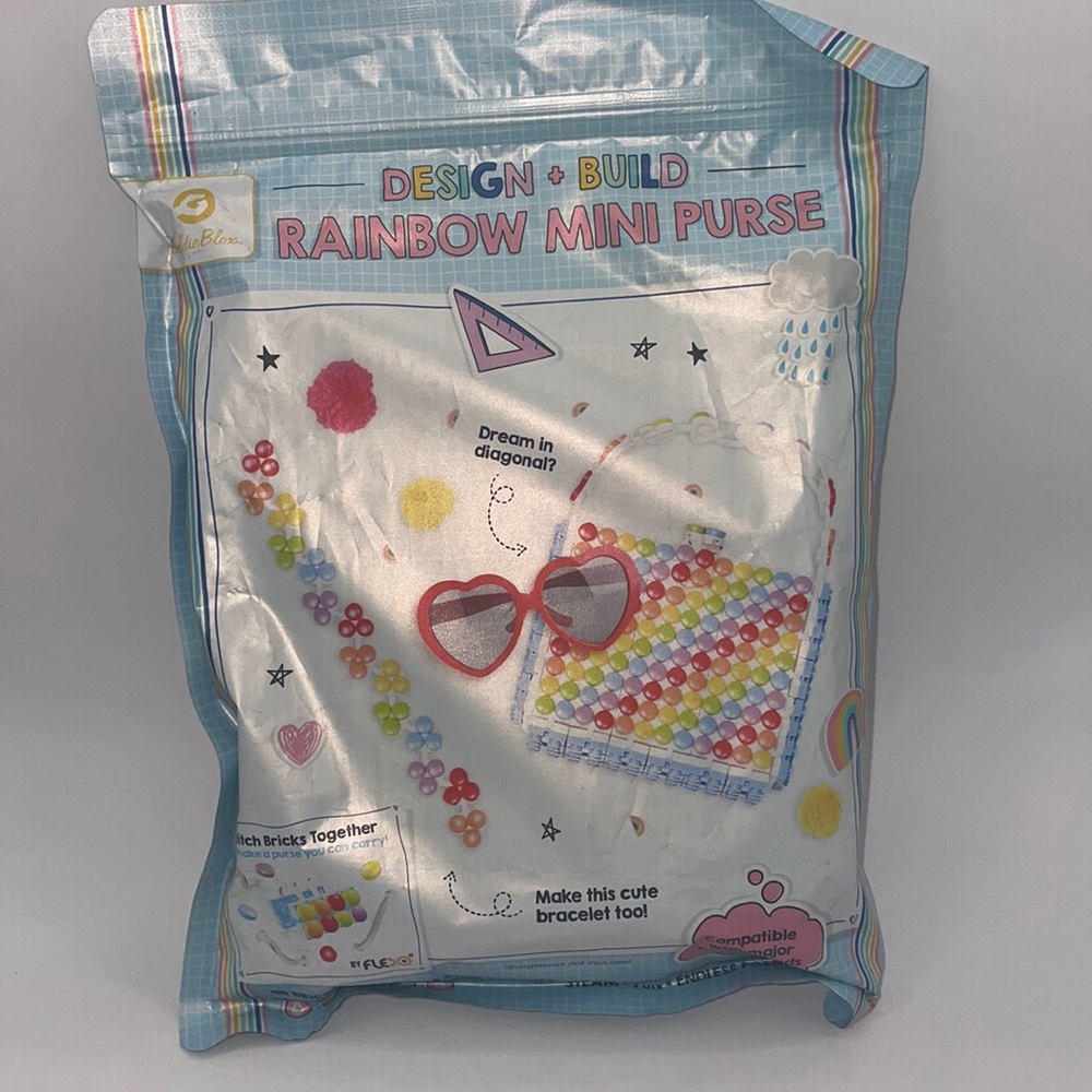 NEW Design and Build Rainbow Mini Purse GoldieBlox Functional Bag, STEM Activity